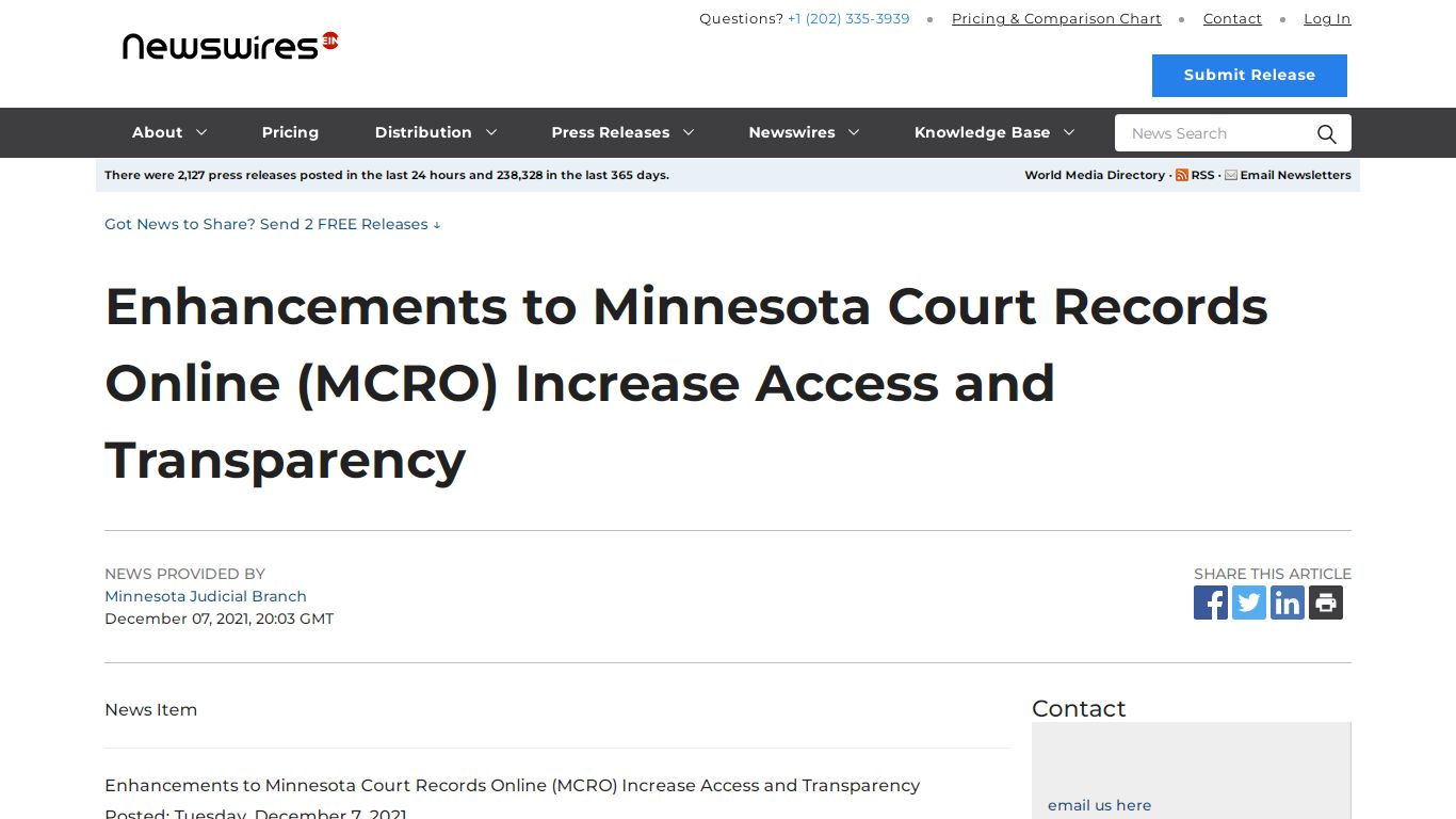 Enhancements to Minnesota Court Records Online (MCRO) Increase Access ...