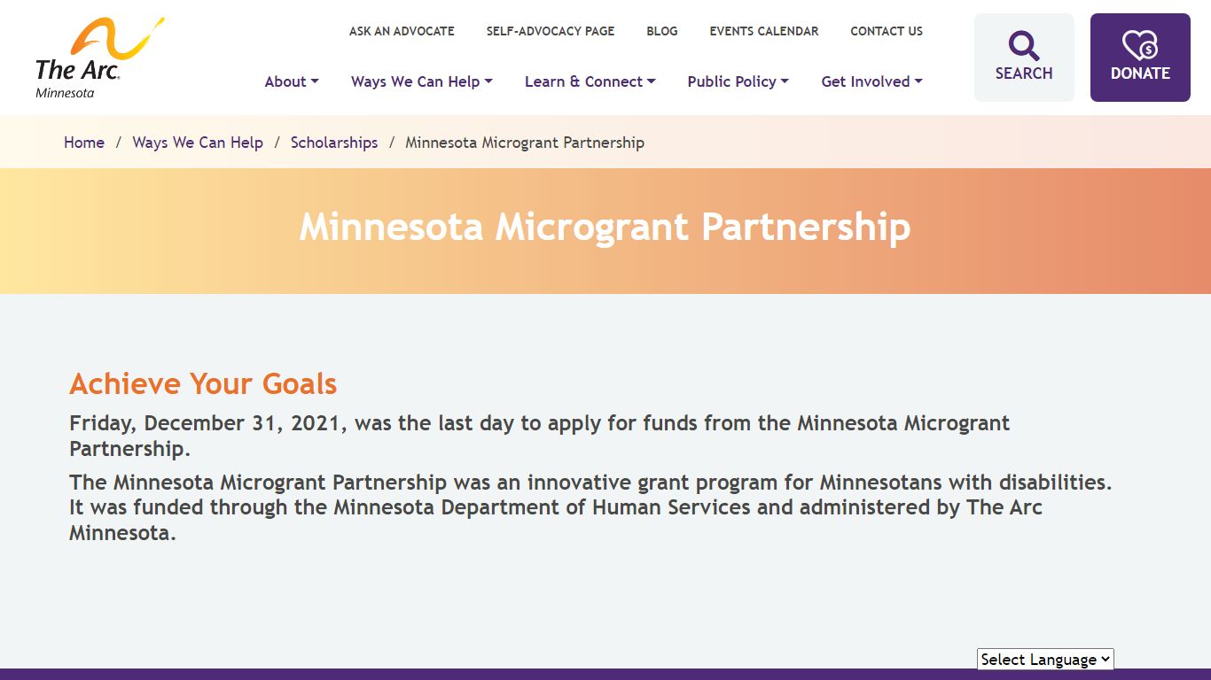 Minnesota Microgrant Partnership - The Arc Minnesota